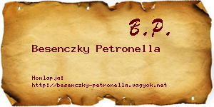 Besenczky Petronella névjegykártya